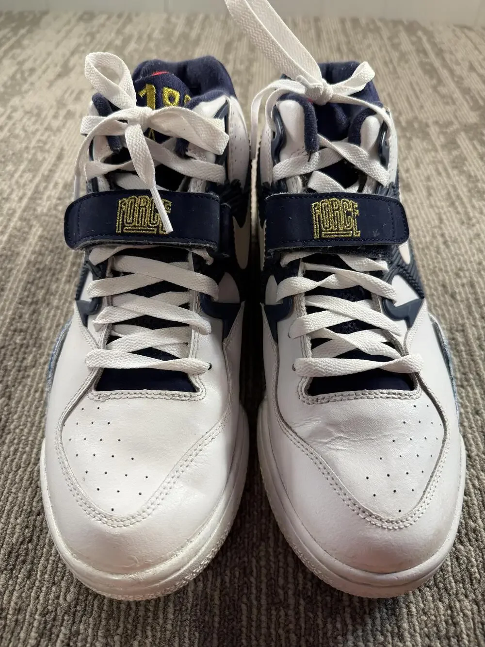 Nike Air Force 180 Mid Olympic Basketball Shoes Mens Size 9.5 White 310095-100